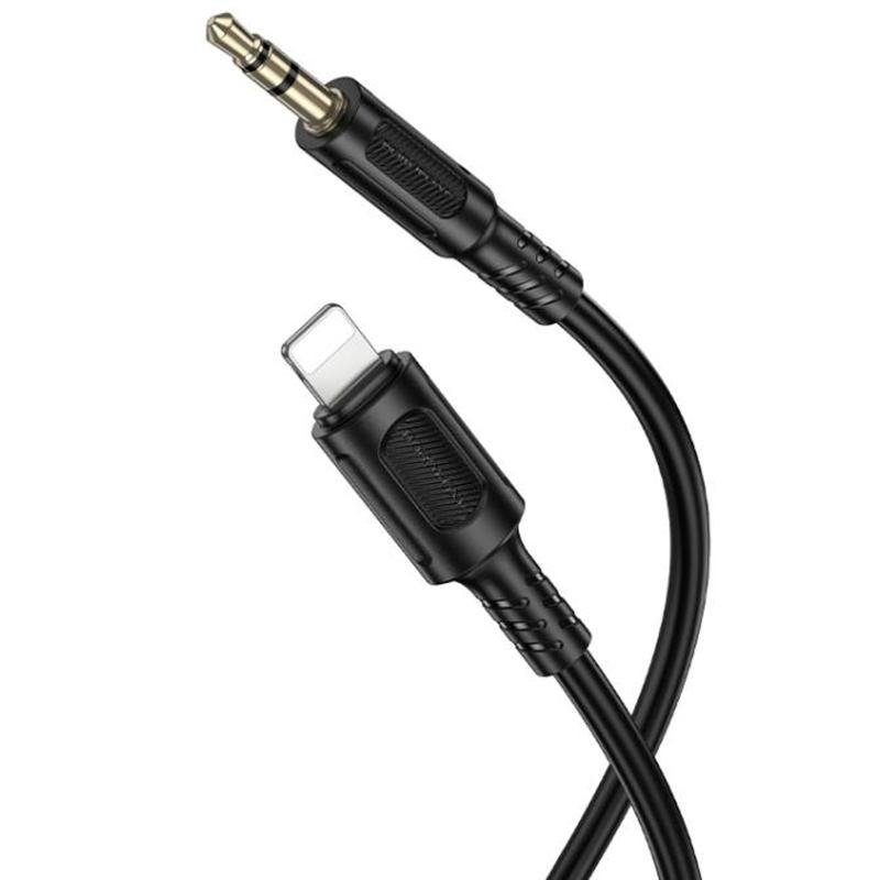 Аудіо кабель Aux Borofone BL25A Nice (Lightning to AUX 3.5mm) (1m) Black 2