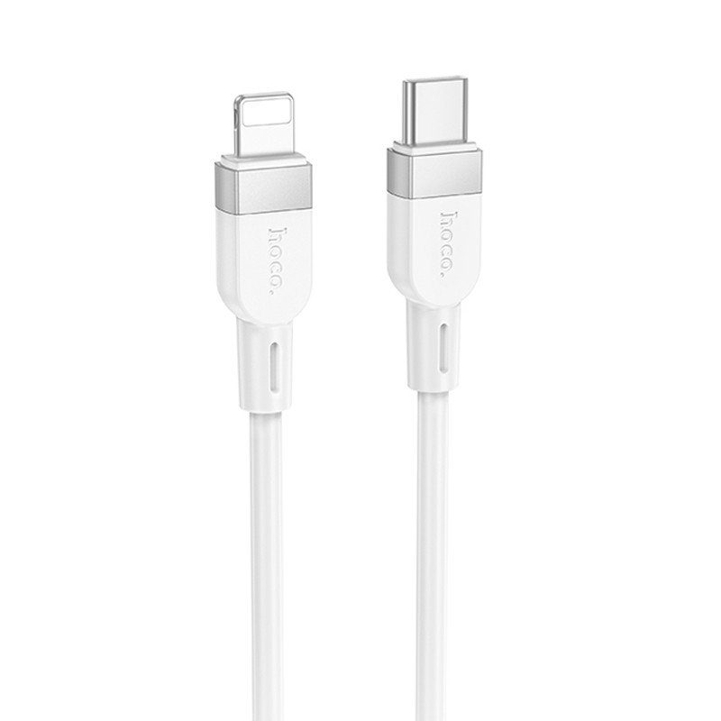 Дата кабель Hoco X109 Energy silicone Type-C to Lightning (1m) White