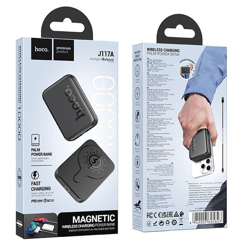 Портативний ЗП Power Bank Hoco J117A Esteem PD20W з БЗП 10000 mAh Black 6