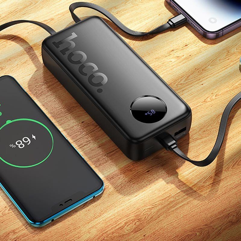 Портативний ЗП Power Bank Hoco J132A Sabio 22.5W+PD20W with 3 cables 20000 mAh Black 4