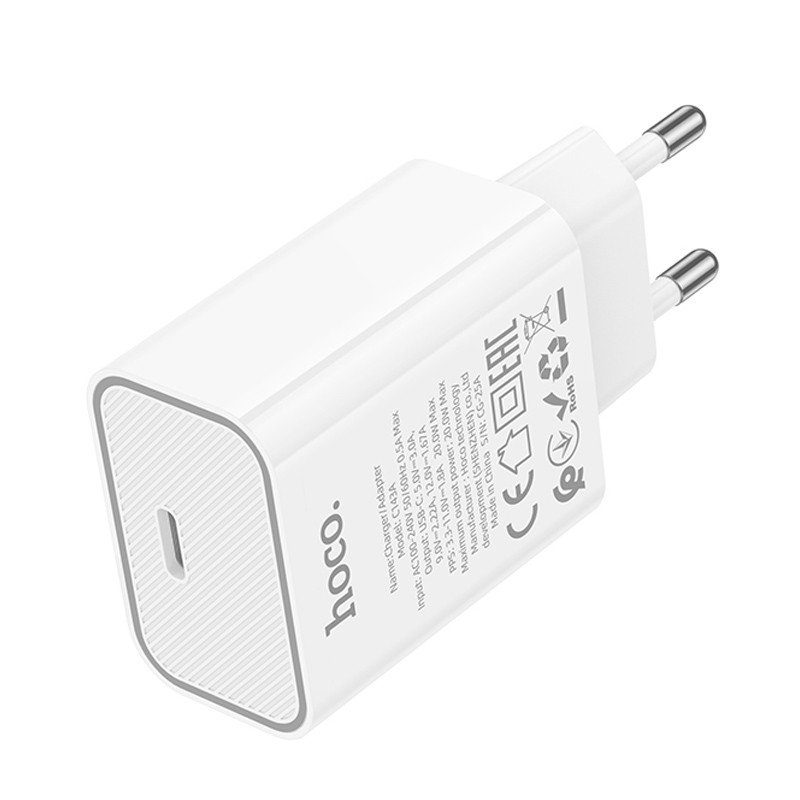 МЗП Hoco C143A Benefit PD20W (1USB-C) White 5