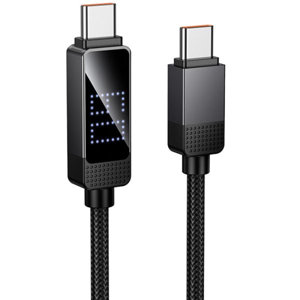 Дата кабель Hoco U154 Matrix Type-C to Type-C 60W (1m) Black