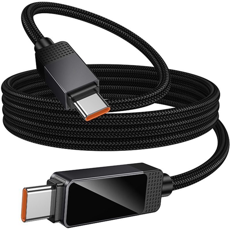 Дата кабель Hoco U154 Matrix Type-C to Type-C 60W (1m) Black 3