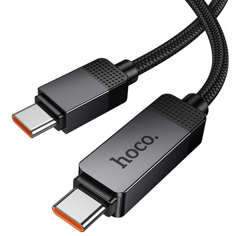 Дата кабель Hoco U154 Matrix Type-C to Type-C 60W (1m) Black 6