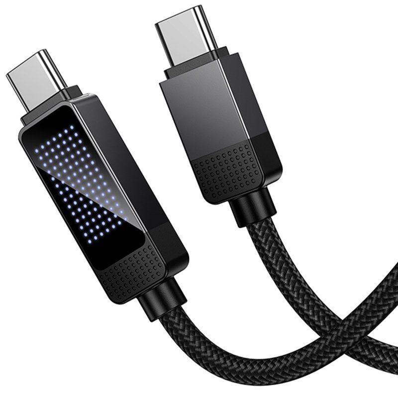 Дата кабель Hoco U154 Matrix Type-C to Type-C 60W (1m) Black 5