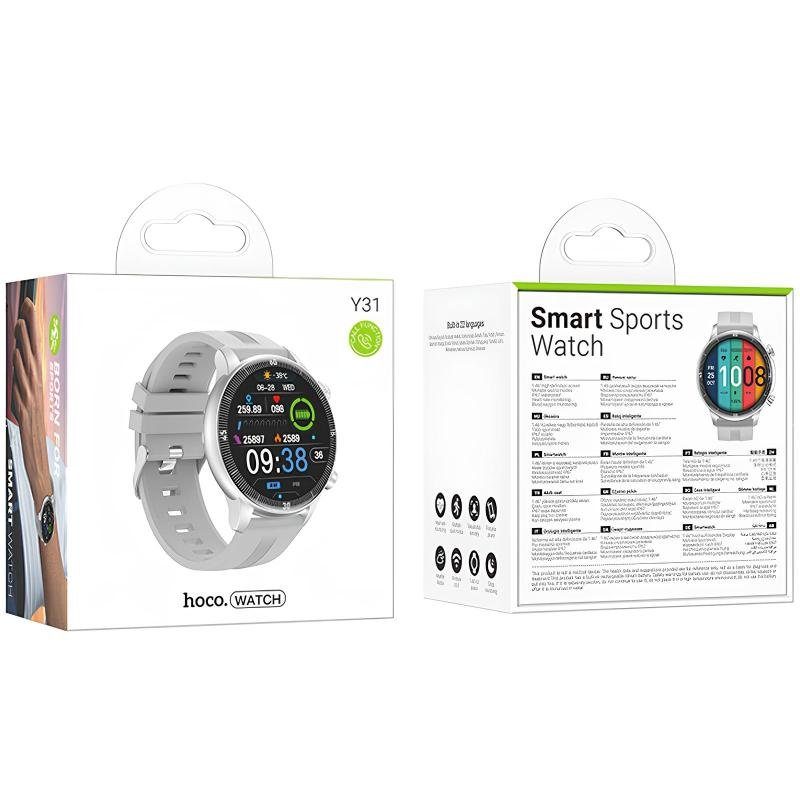 Смарт-годинник Hoco Y31 Smart sports watch (call version) Silver 4