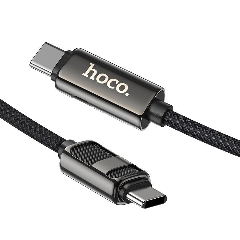 Дата кабель Hoco U137 Line with display Type-C to Type-C 60W (1.2m) Black 3