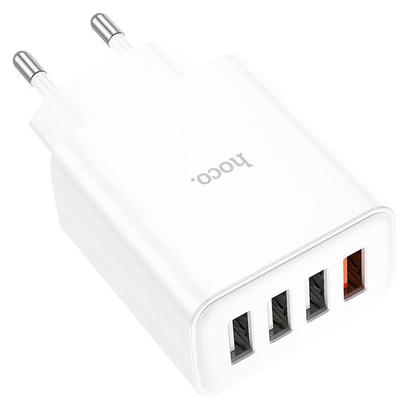 МЗП Hoco C102A Fuerza QC3.0 (4USB-A) White 4