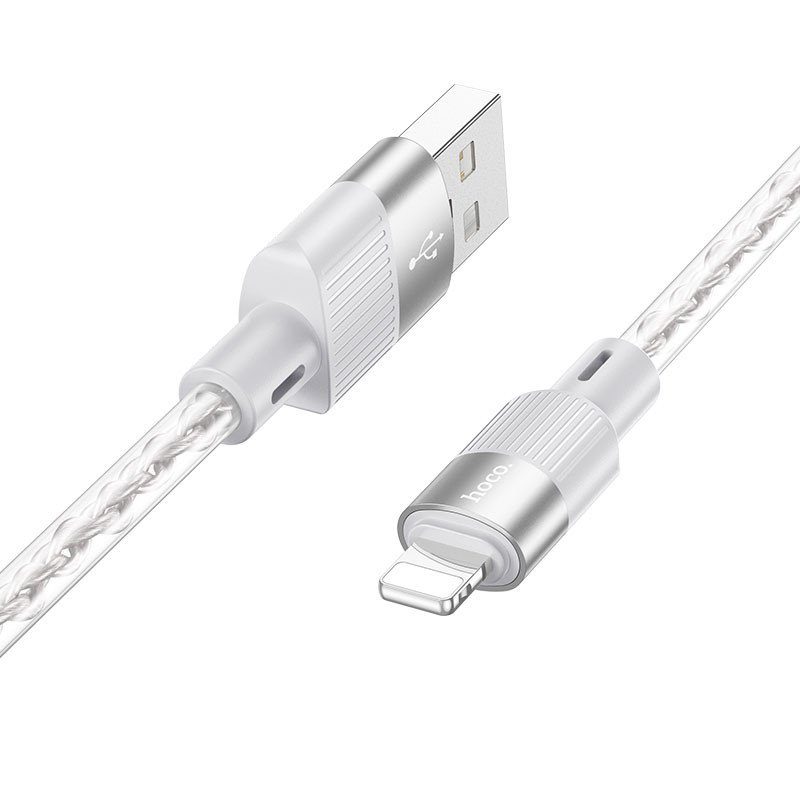 Дата кабель Hoco X99 Crystal Junction USB to Lightning (1m) Gray 2