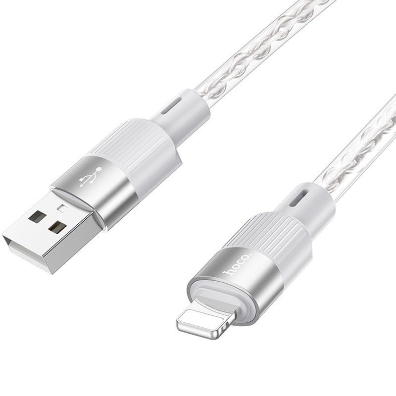 Дата кабель Hoco X99 Crystal Junction USB to Lightning (1m) Gray 3