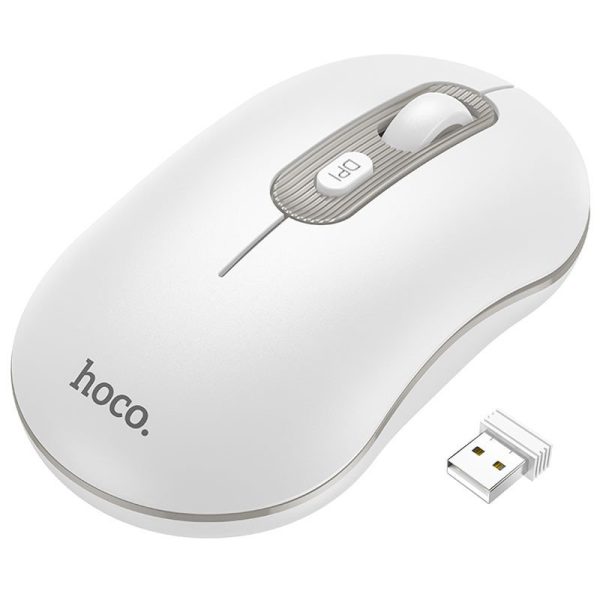 Миша бездротова Hoco GM21 Platinum 2.4G White Gray