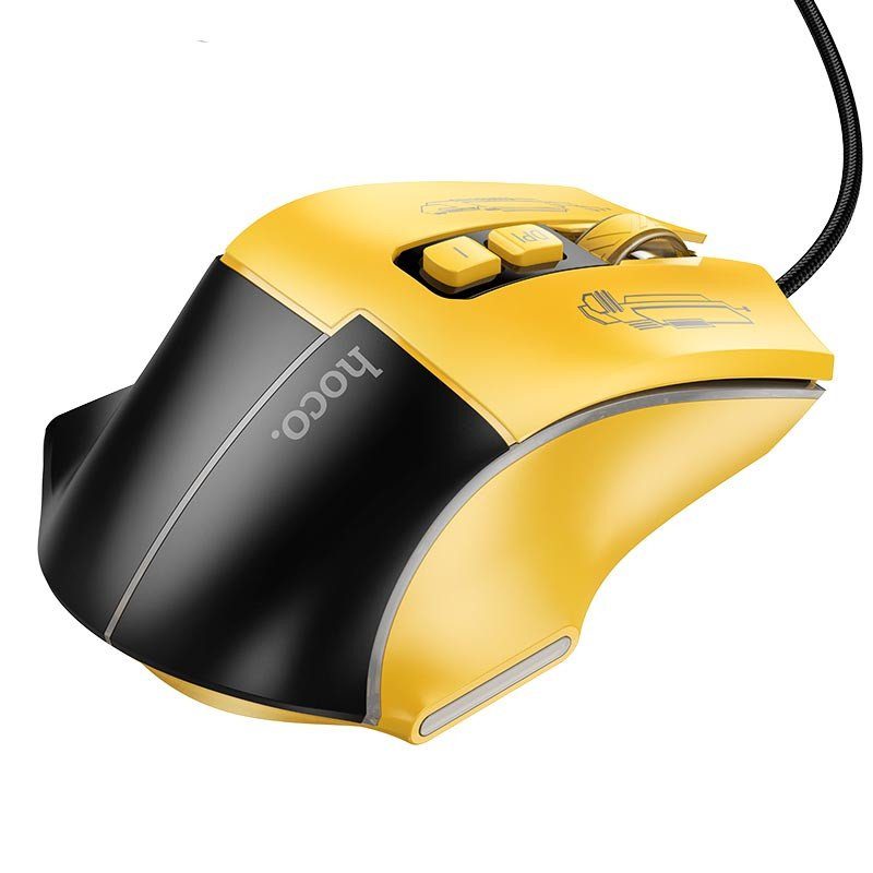 Миша дротова Hoco GM31 Overlord luminous Black / Yellow 2