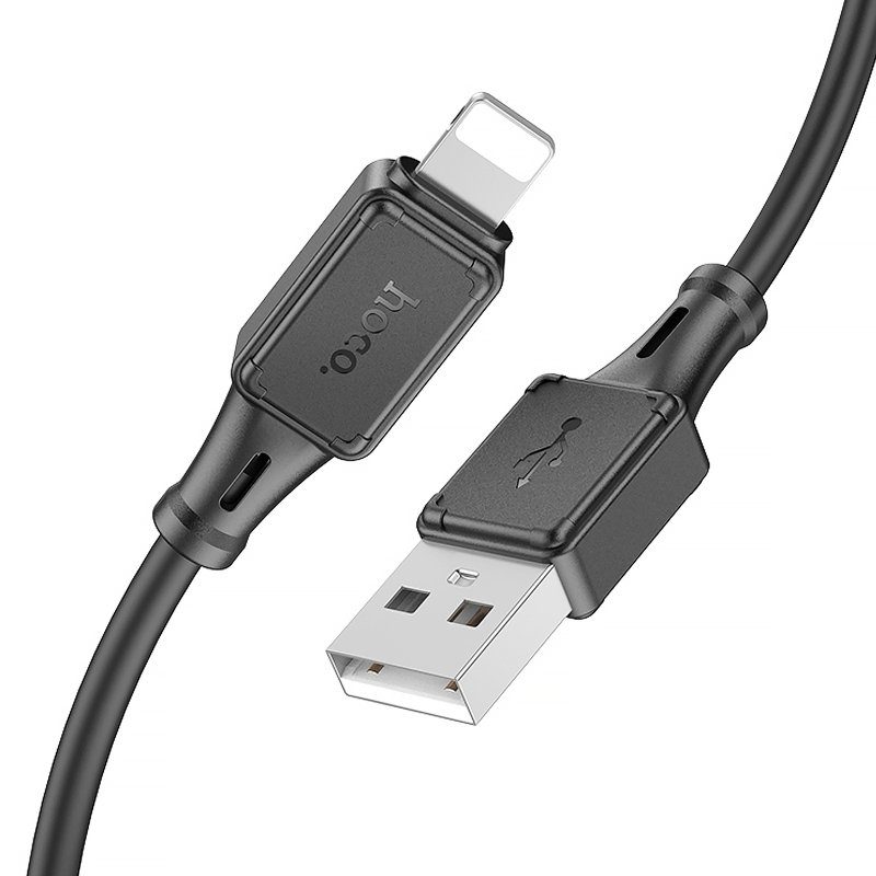 Дата кабель Hoco X101 Assistant USB to Lightning 2.4A (1m) Black 4