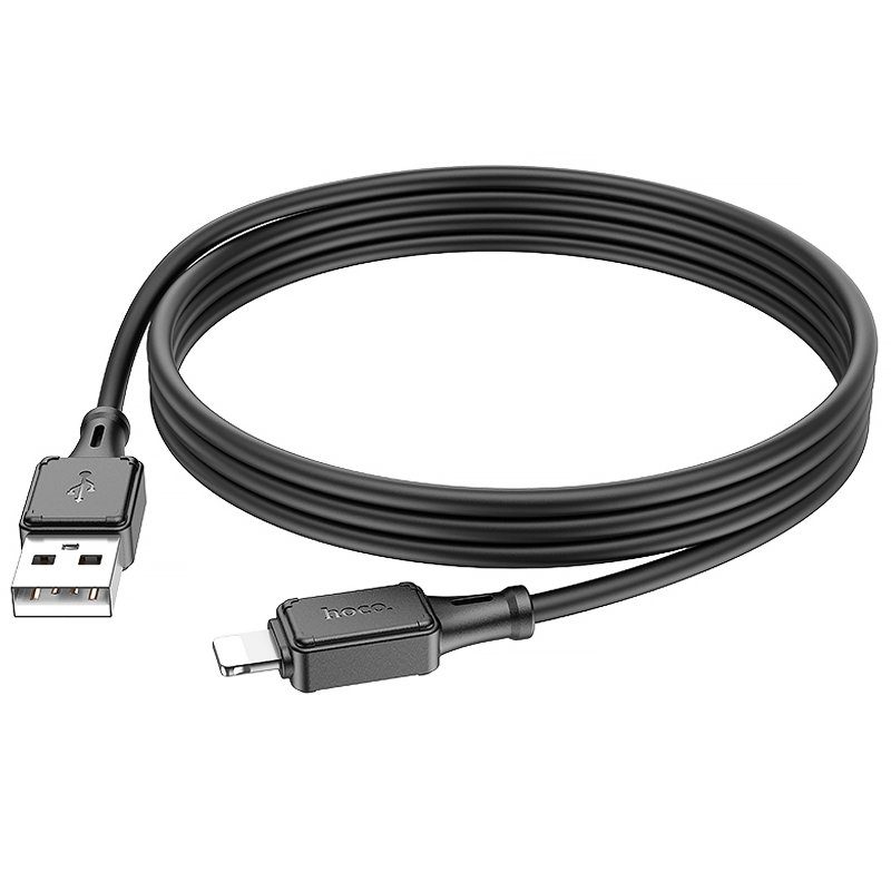 Дата кабель Hoco X101 Assistant USB to Lightning 2.4A (1m) Black 5