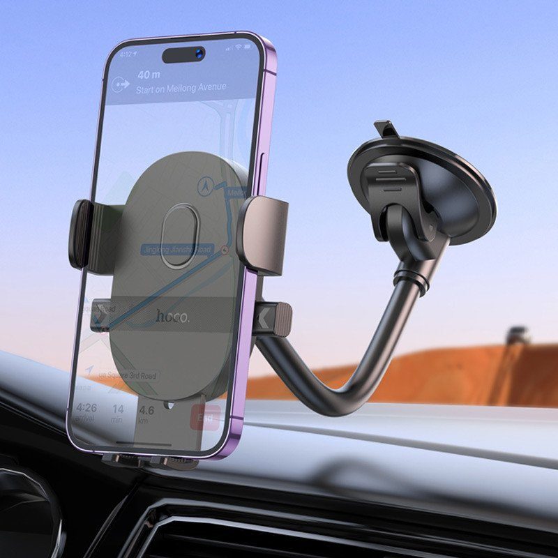 Автотримач Hoco H20 Mighty one-button (windshield) Black 7