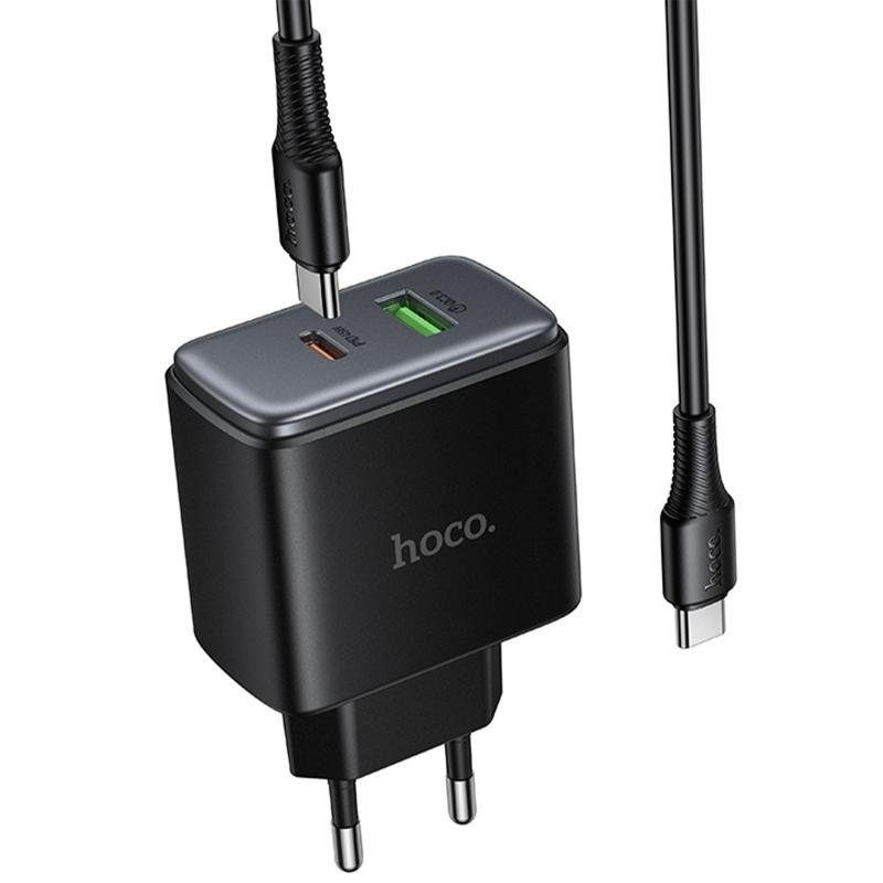 МЗП Hoco C158A Upgrade PD45W (1USB-A/1C) + кабель Type-C to Type-C Black 4