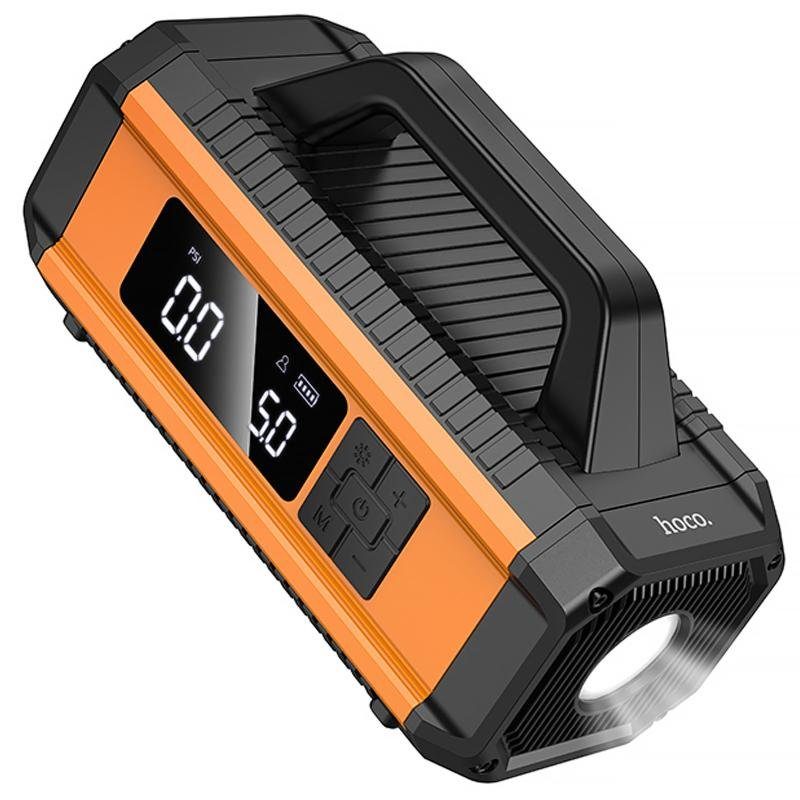 Пусковий пристрій + насос для автомобіля Hoco QS4 Intelligent Starter and Air Pump 10000 mAh Black 5