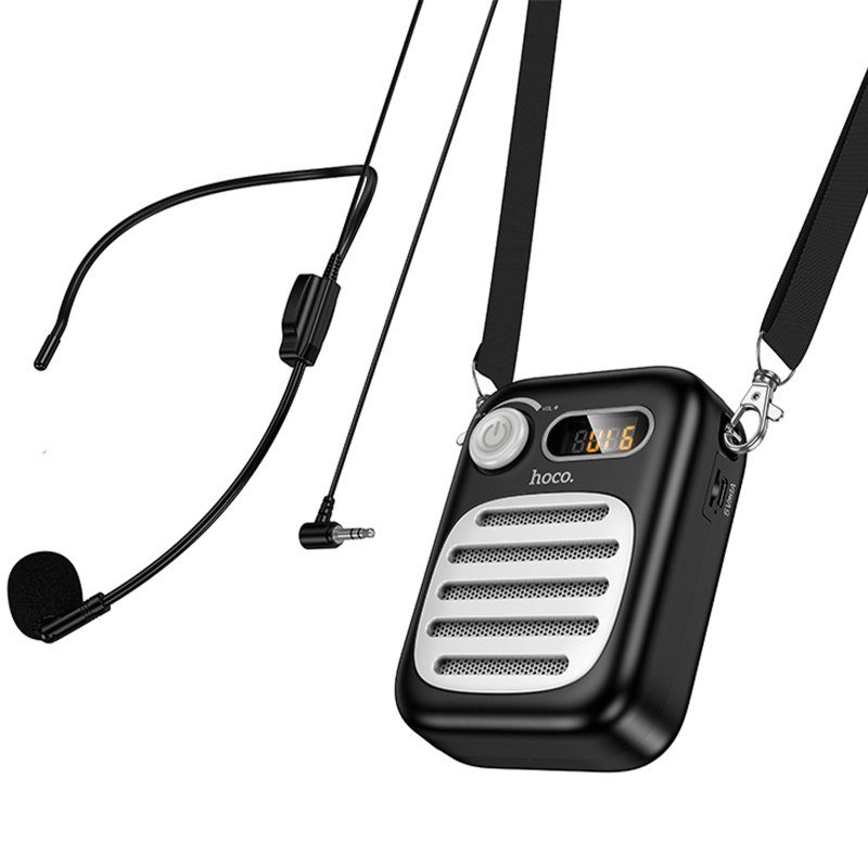 Bluetooth Колонка Hoco L23 Lemony 5W + дротова гарнітура Black 4