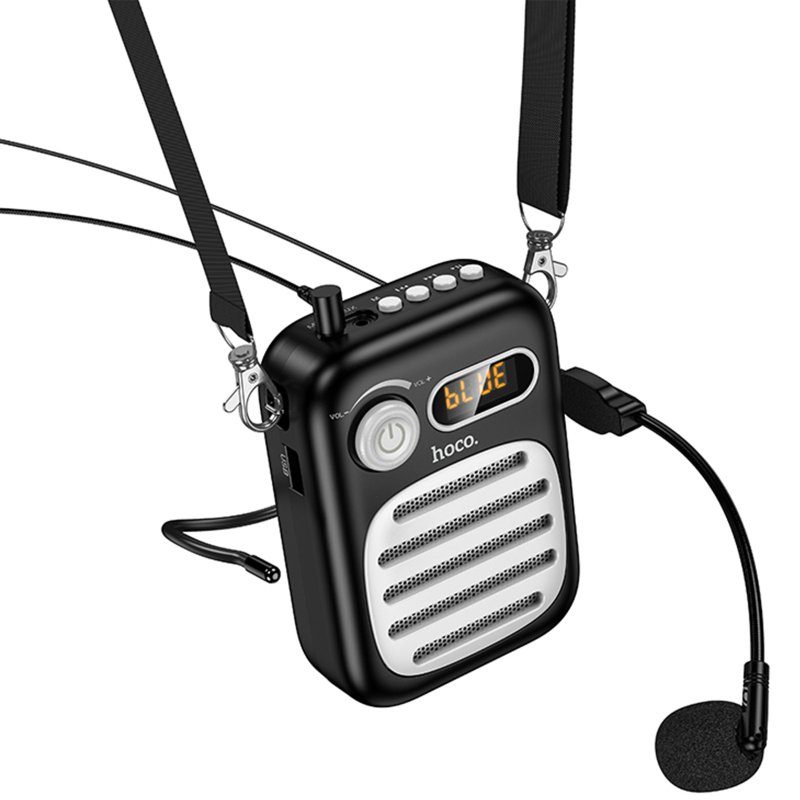 Bluetooth Колонка Hoco L23 Lemony 5W + дротова гарнітура Black 3