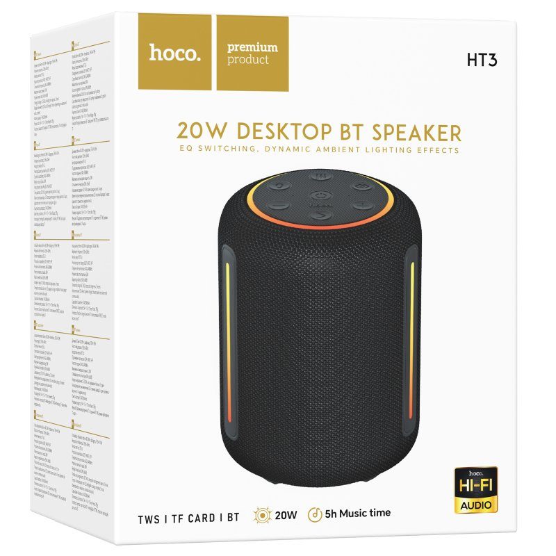 Bluetooth Колонка Hoco HT3 Platinum 20W Black 2
