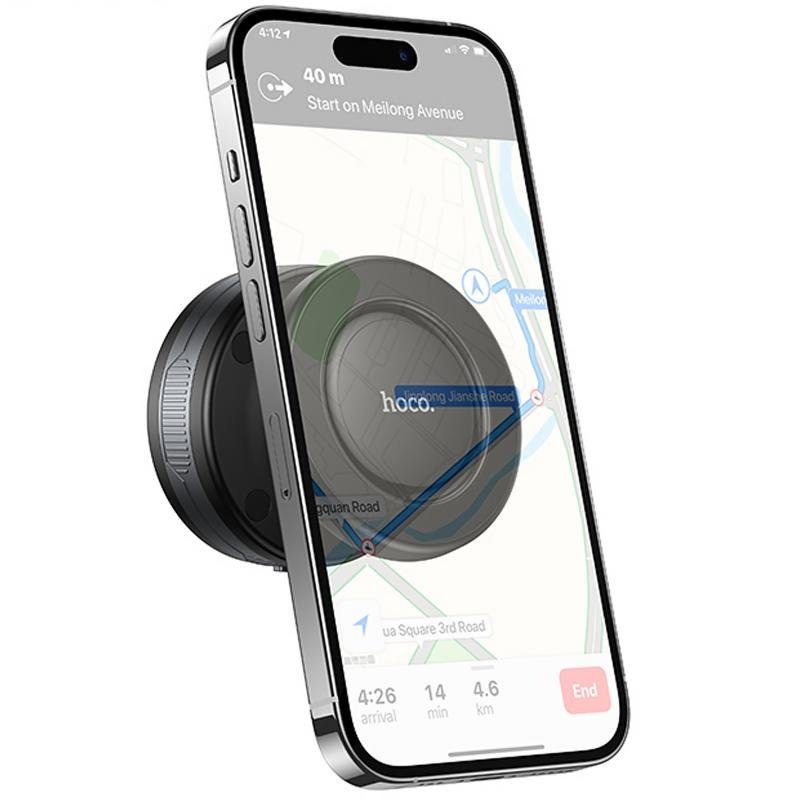 Автотримач Hoco H87 Dragon electric suction cup magnetic (universal) Black / Metal gray 2