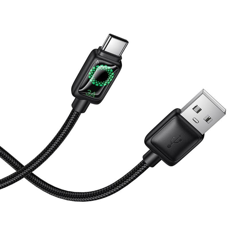 Дата кабель Hoco U146 Mundo USB to Type-C 36W (1.2m) Black 5