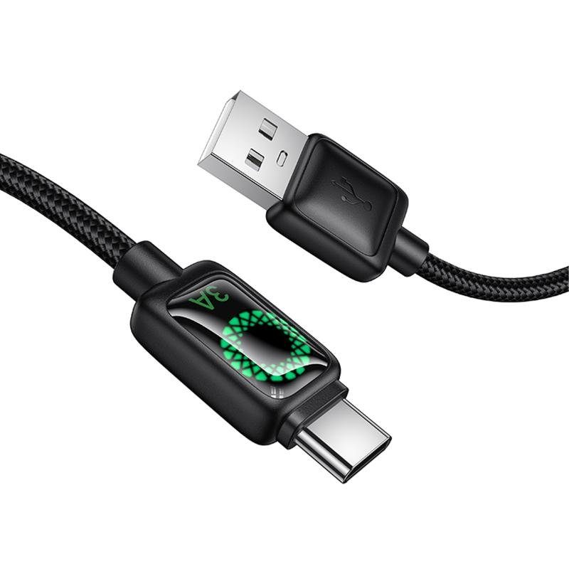 Дата кабель Hoco U146 Mundo USB to Type-C 36W (1.2m) Black 4