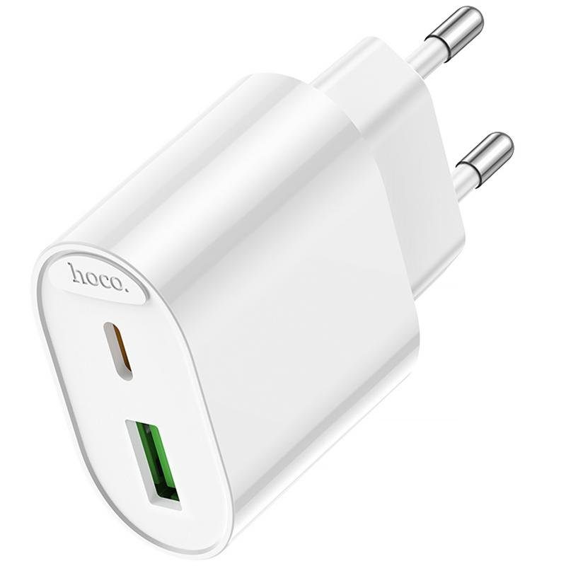 МЗП Hoco C109A Fighter PD20W+QC3.0 (1USB-A/1C) White 2