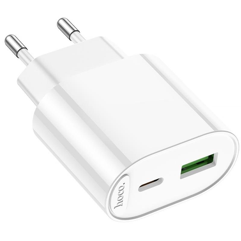 МЗП Hoco C109A Fighter PD20W+QC3.0 (1USB-A/1C) White 4