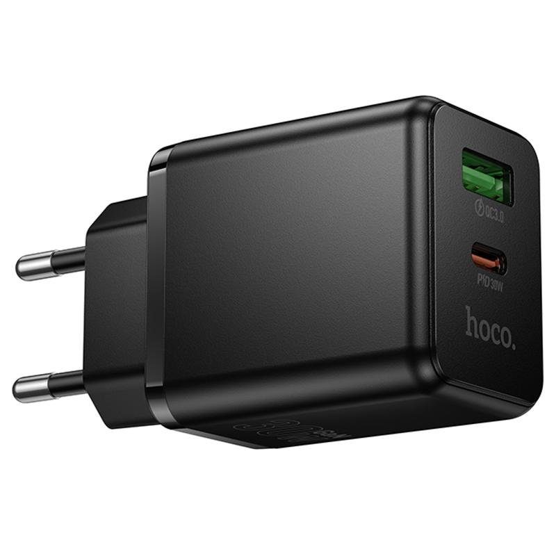 МЗП Hoco C157A Smart PD30W+QC3.0 (1USB-A/1C) Black 6