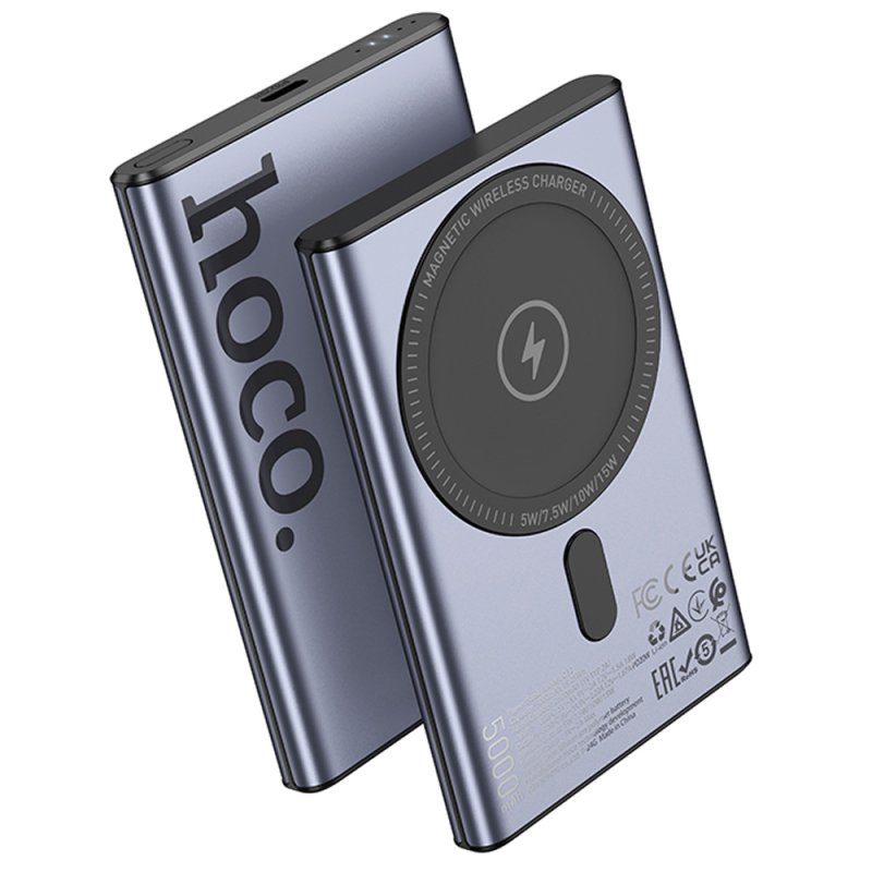 Портативний ЗП Power Bank Hoco Q32 Bird PD20W з БЗП 5000 mAh Metal gray