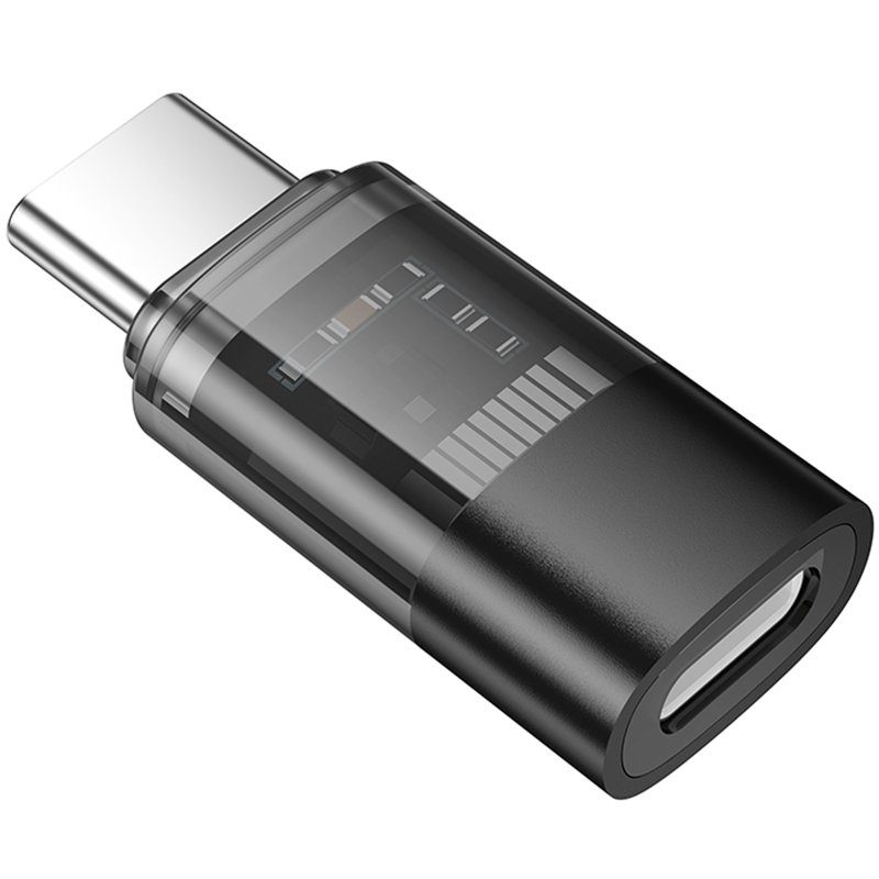 Перехідник Hoco UA36D Type-C male to Lightning female Black 4