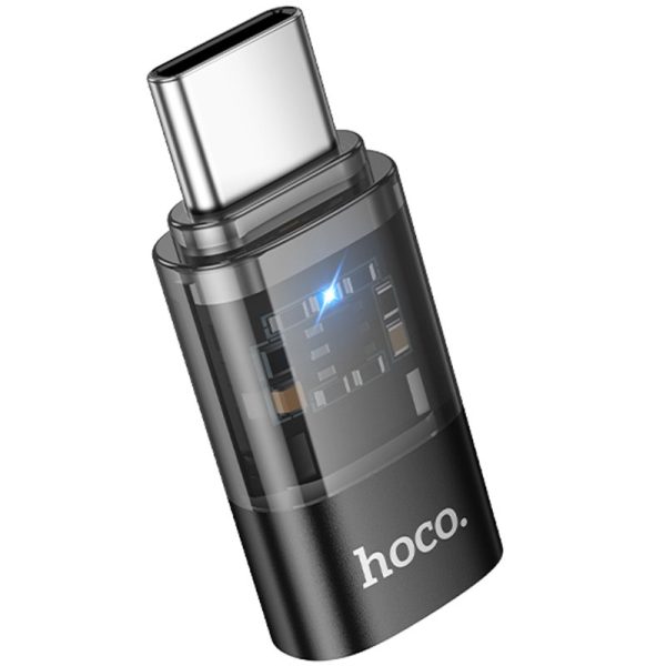 Перехідник Hoco UA36D Type-C male to Lightning female Black