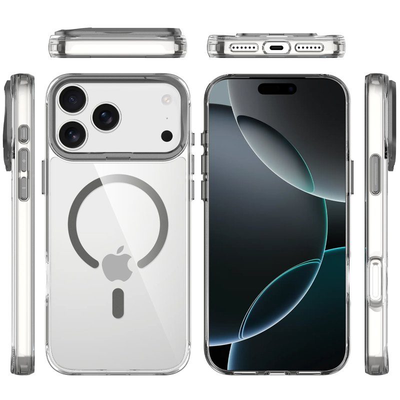 Чохол TPU Space Case Apex with Magnetic Fit для Apple iPhone 17 Pro / 18 Pro (6.3") Grey 4