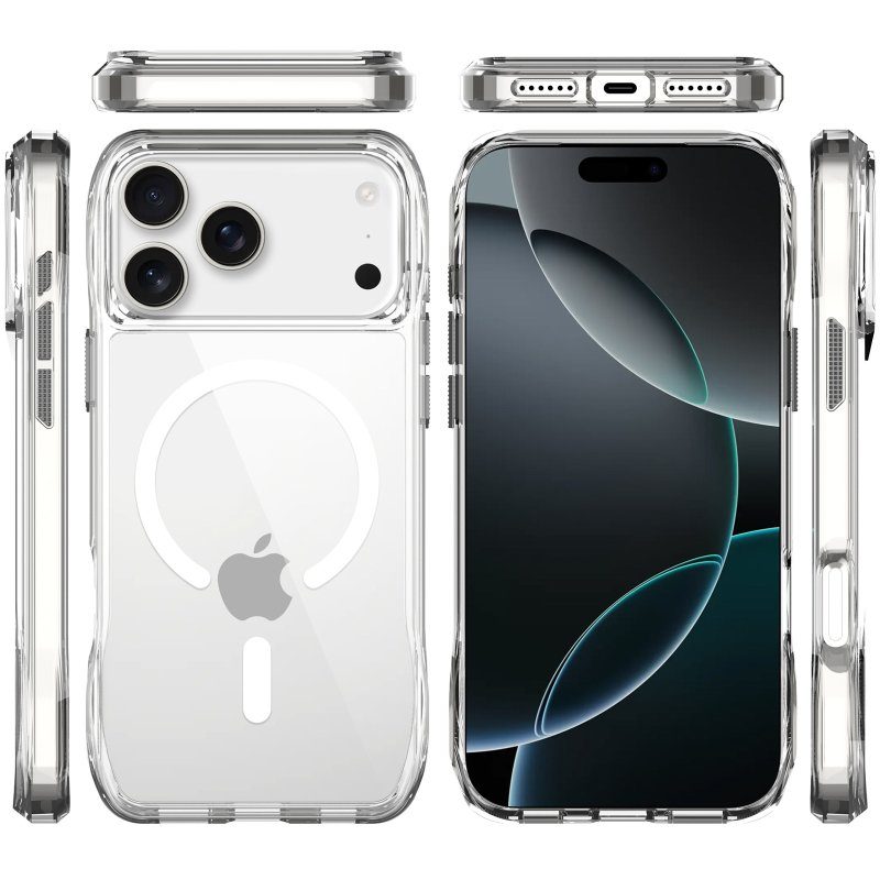 Чохол TPU Space Octagon with Magnetic Fit для Apple iPhone 17 Pro / 18 Pro (6.3") Clear 3