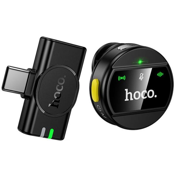 Петличний бездротовий мікрофон Hoco L21 Charm Type-C Black