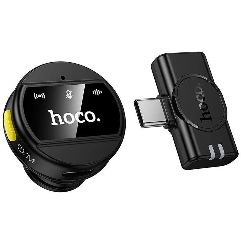 Петличний бездротовий мікрофон Hoco L21 Charm Type-C Black 3