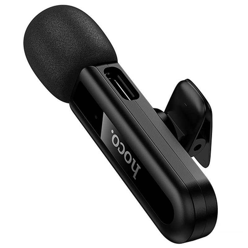 Петличний бездротовий мікрофон Hoco L20 Fair Lightning Black 6