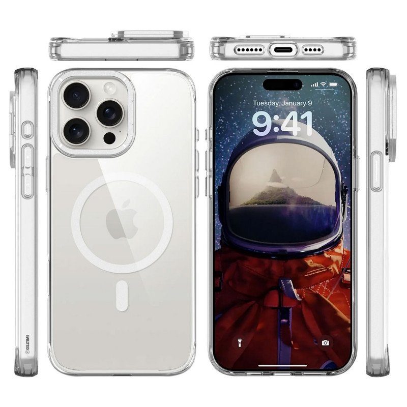 Чохол TPU Space Case Apex with Magnetic Fit для Apple iPhone 15 Pro (6.1") Silver 2