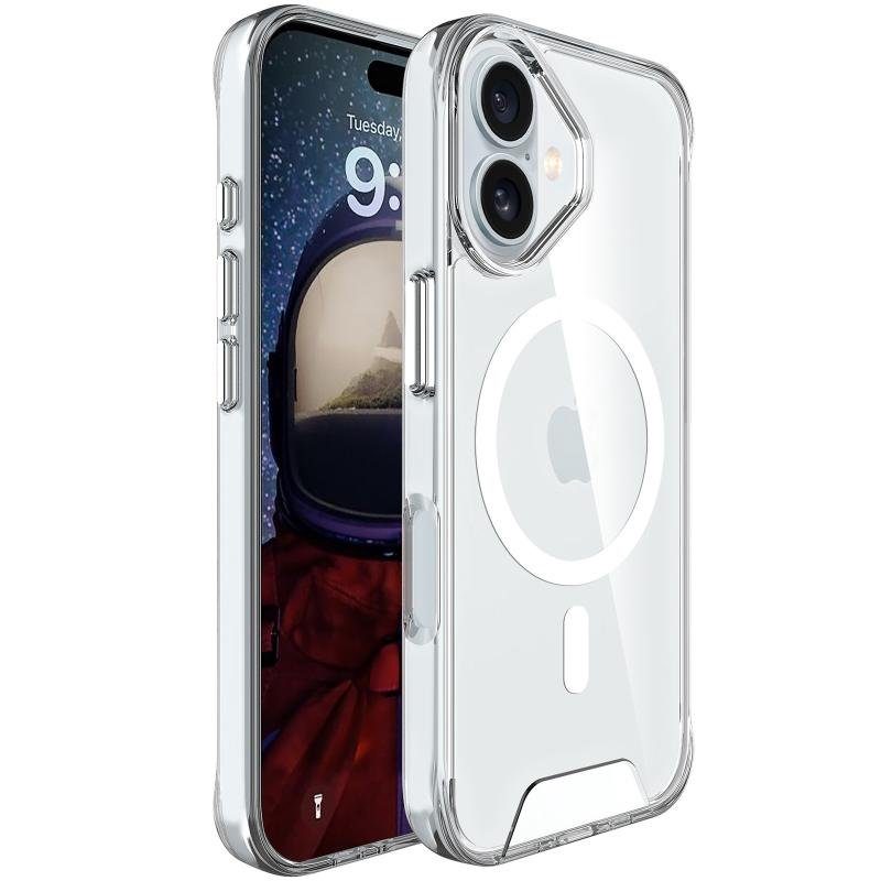 Чохол TPU Space Case with Magnetic Fit для Apple iPhone 16 Plus (6.7") Прозорий