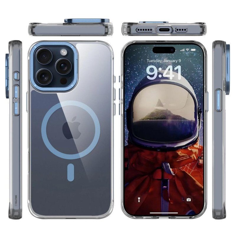 Чохол TPU Space Case Apex with Magnetic Fit для Apple iPhone 15 Pro Max (6.7") Navy Blue 2