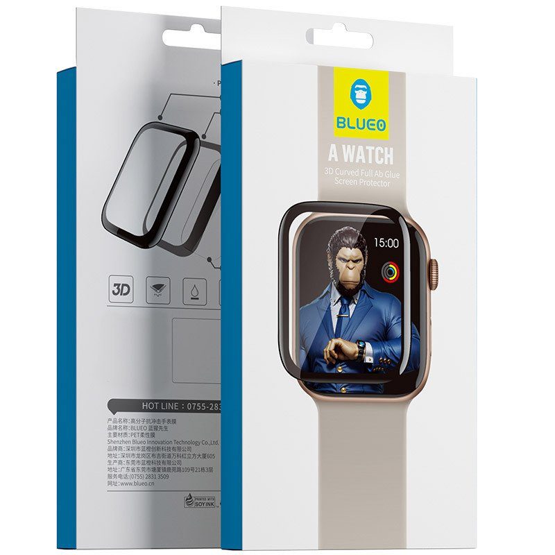 Полімерна 3D плівка Blueo High-Molecule для Apple Watch 7/8/9 41mm Чорний 4