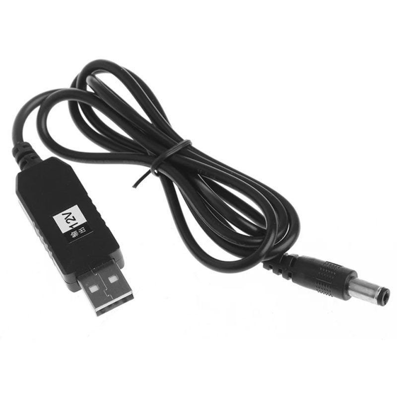 Кабель живлення для роутера/модема USB-DC 12V GEN 2 (з перетворювачем) Чорний 2