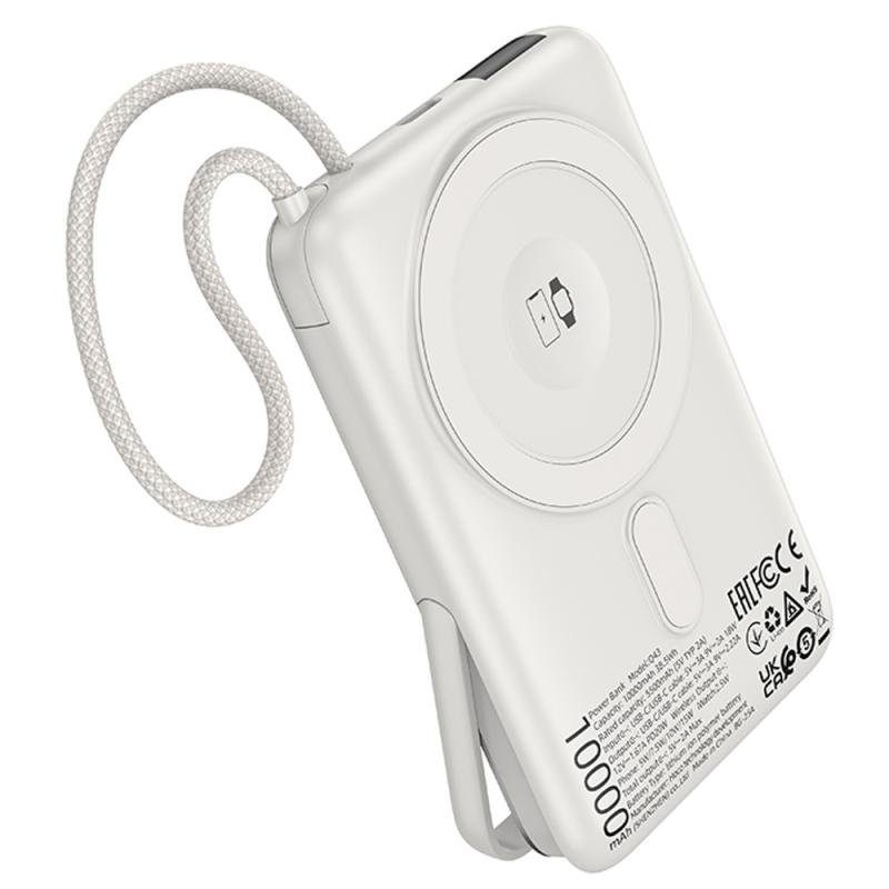 Портативний ЗП Power Bank Hoco Q43 Clever PD20W з БЗП+iWatch Type-C 10000 mAh Silver 2