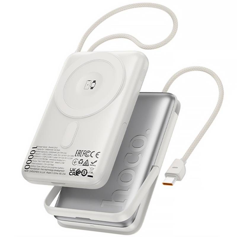 Портативний ЗП Power Bank Hoco Q43 Clever PD20W з БЗП+iWatch Type-C 10000 mAh Silver