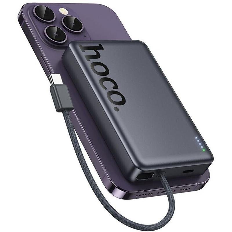 Портативний ЗП Power Bank Hoco Q44 Origen PD45W з БЗП with cable 10000 mAh Metal gray 2
