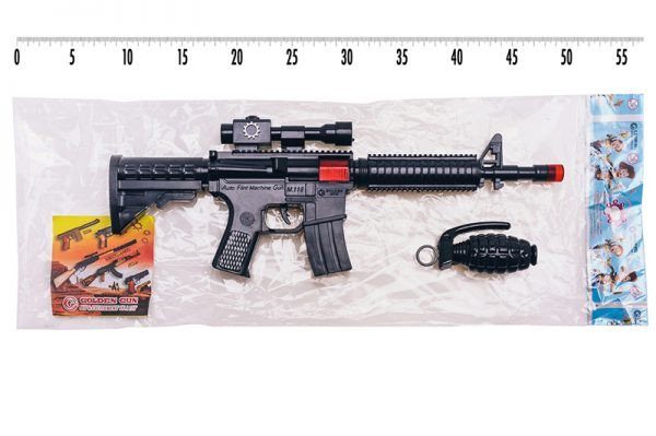 Іграшковий автомат-тріскачка "M16" з гранатою Golden Gun 803 2