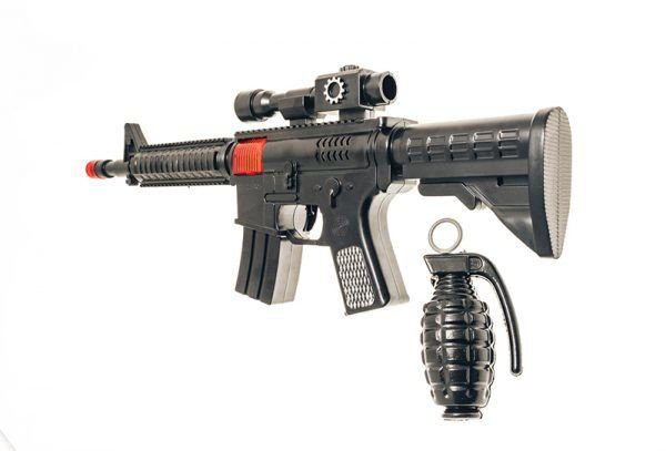 Іграшковий автомат-тріскачка "M16" з гранатою Golden Gun 803 3