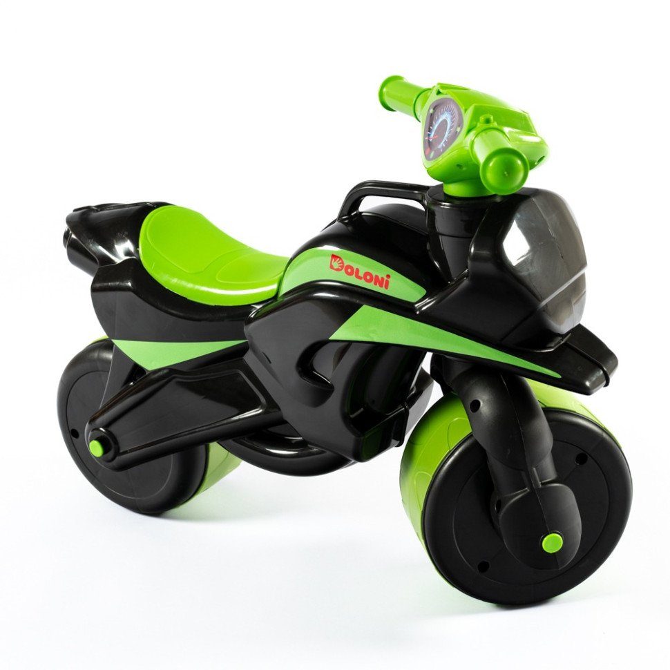 Мотобайк беговел Doloni Toys 0138/590 Чорно-Зелений 2