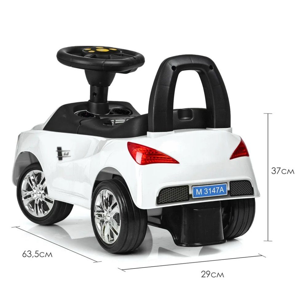 Каталка-толокар Bambi M 3147A-1 Білий музичний 3